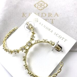 KENDRA SCOTT new with tag/ on card LEXI HOOP $85 retail Gold finish